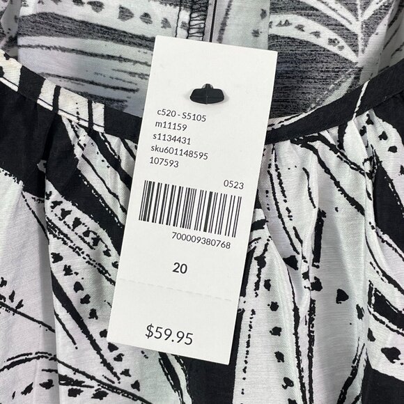 NEW $59 Lane Bryant Womens Plus 20 Floral Short Bubble Sleeve Top Shirt Blouse - Picture 3 of 9